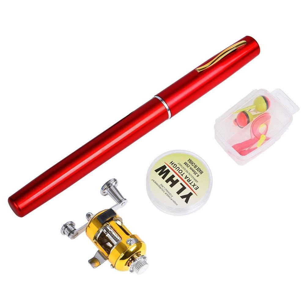 

Складная мини удочка Fishing Rod In Pen Case Red! Качество, Красный