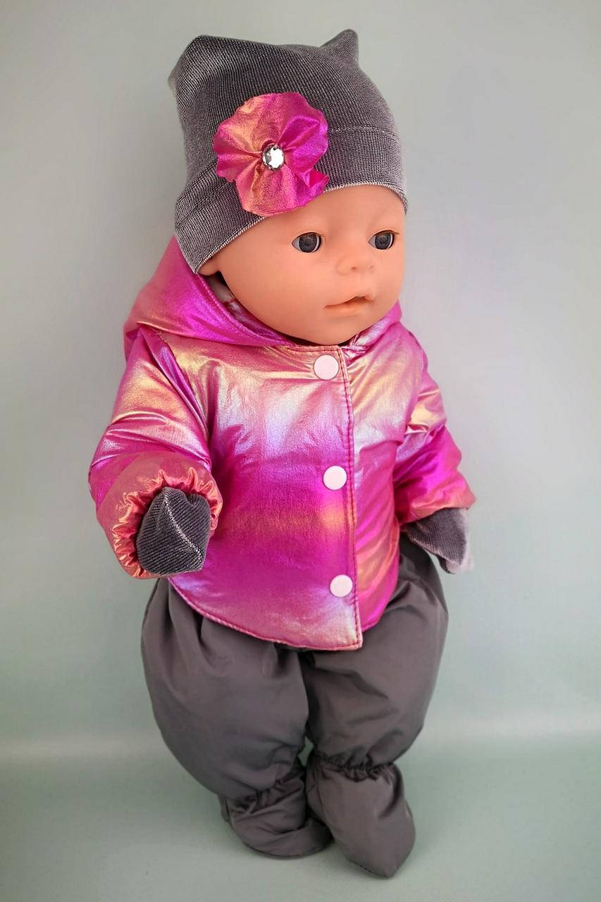 

Костюм теплый розово-серый для куклы Baby Born 40 - 44 см и Антонио Хуан
