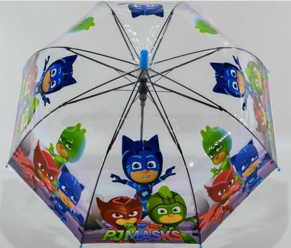 

Детский зонт трость Герои в масках Гекко Алетт Кетбой pj masks