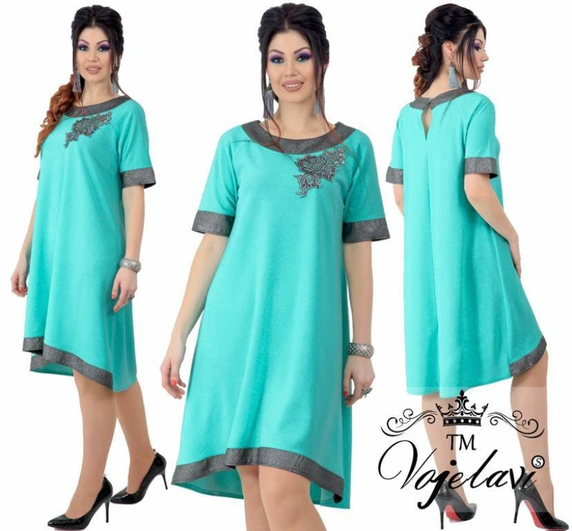 

Платье женское креп дайвинг + костюмка + кружево (48-58)(3цв) "MODNUY OBRAZ" недорого от прямого поставщика AP