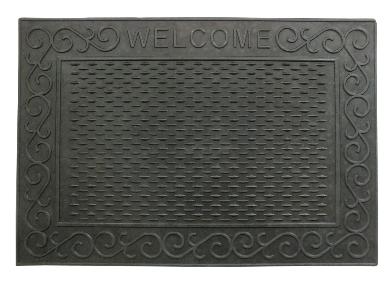 

Коврик придверный резиновый "Welcome-1" 42x60 см (RMR09-4260), Черный