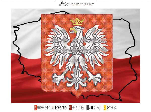 

Флаг Польши схема для вышивки бисером "Герб Польши"