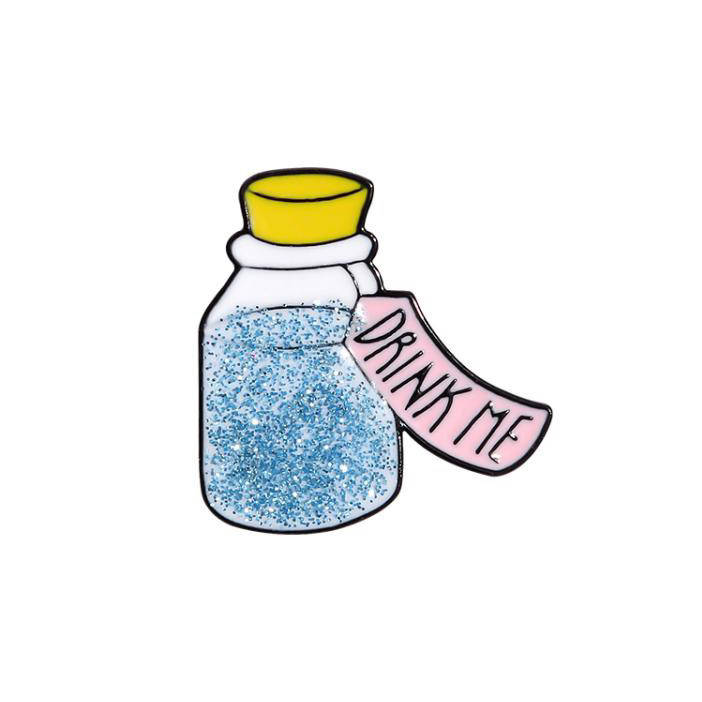 

"Бутылочка Выпей меня Drink me (Алиса в Стране чудес)" значок (пин) металлический