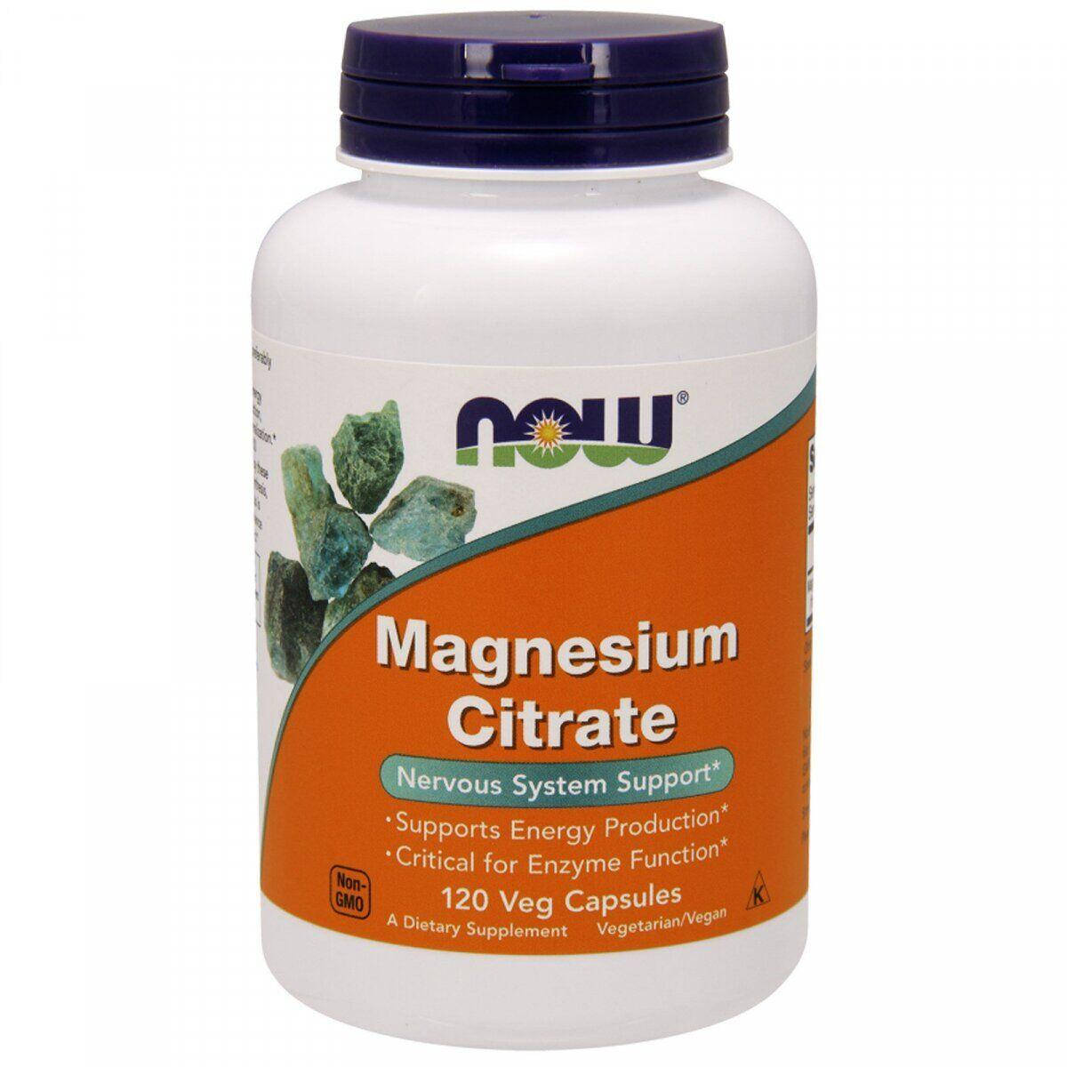 

Now Foods, магний цитрат (120 капс.), magnesium, магній