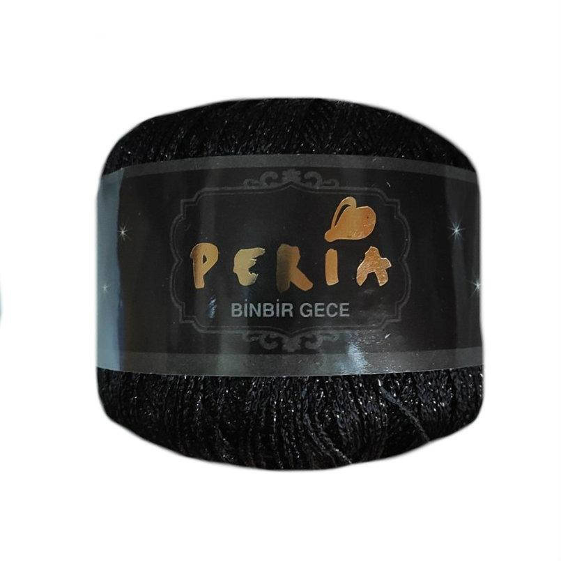 

Пряжа Peria Binbir Gece 01 черная, Черный