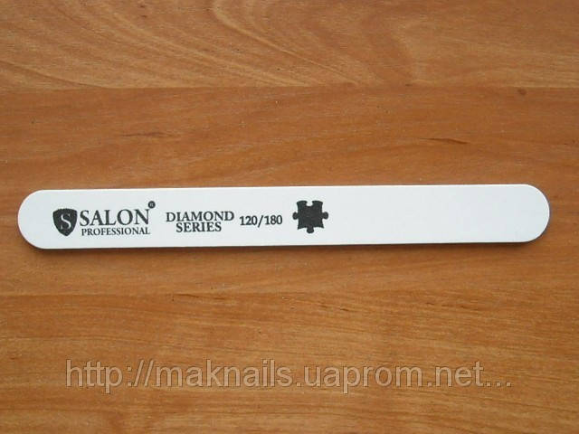 

Пилка "Salon professional"- белая, прямая, 120/180 грид с алмазным напылением