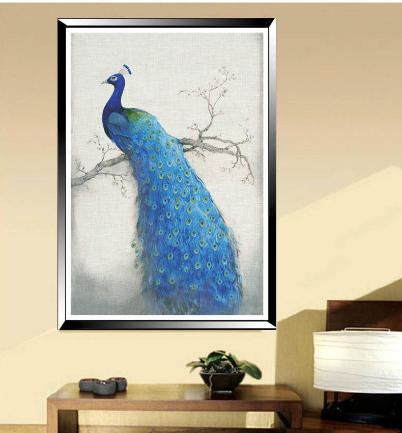 

Алмазная вышивка 5D, Павлин 50*35