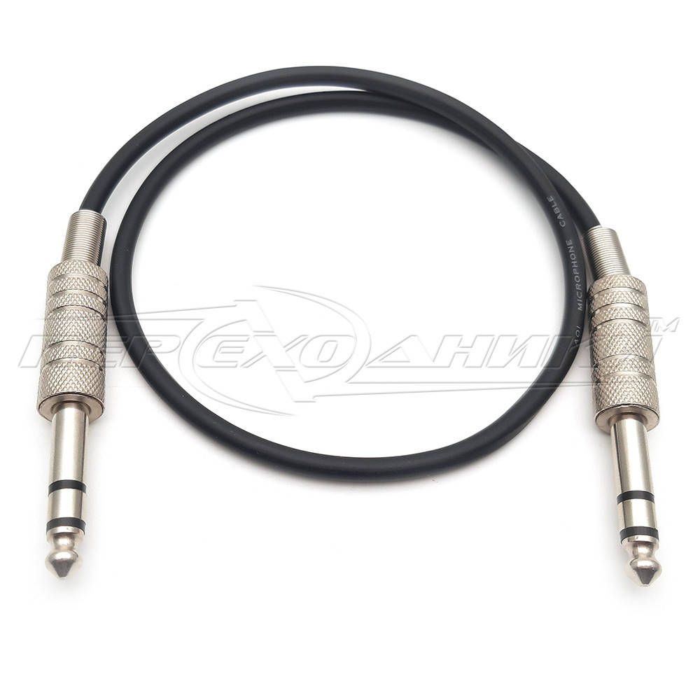 

Кабель jack 6.3 mm to jack 6.3 mm (стерео) металл ( хорошее качество + ), в экране 1.5, Черный