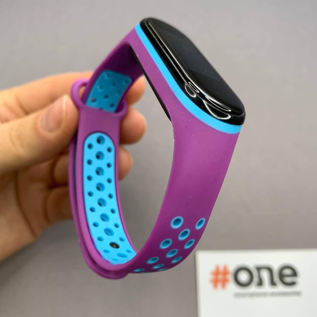 

Ремешок для Xiaomi Mi Band 4 силиконовый спортивный браслет для фитнесс трекера ми бенд 4 фиолетовы SPR