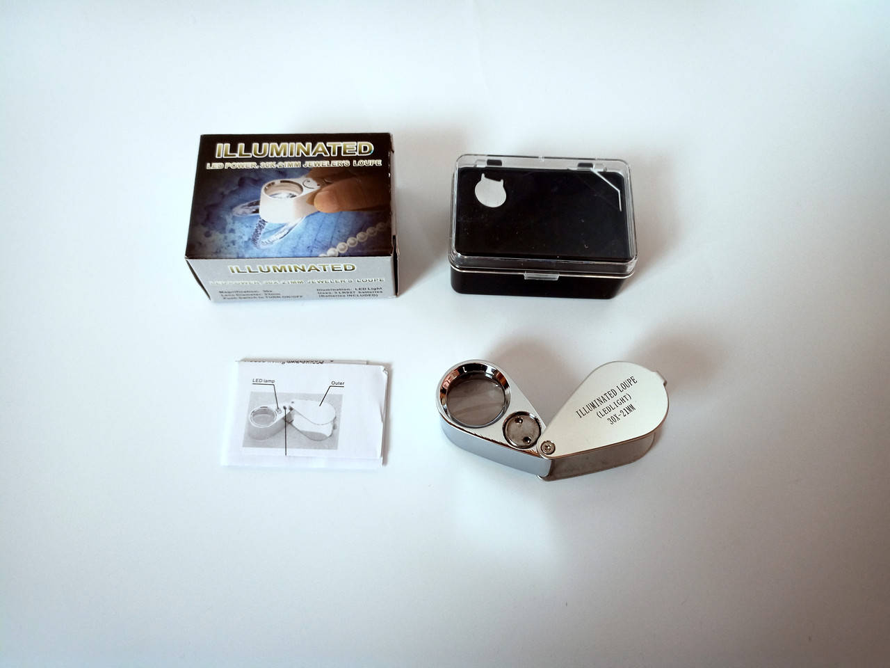 

Лупа illuminated loupe 30x-21mm карманная ck2, Серый