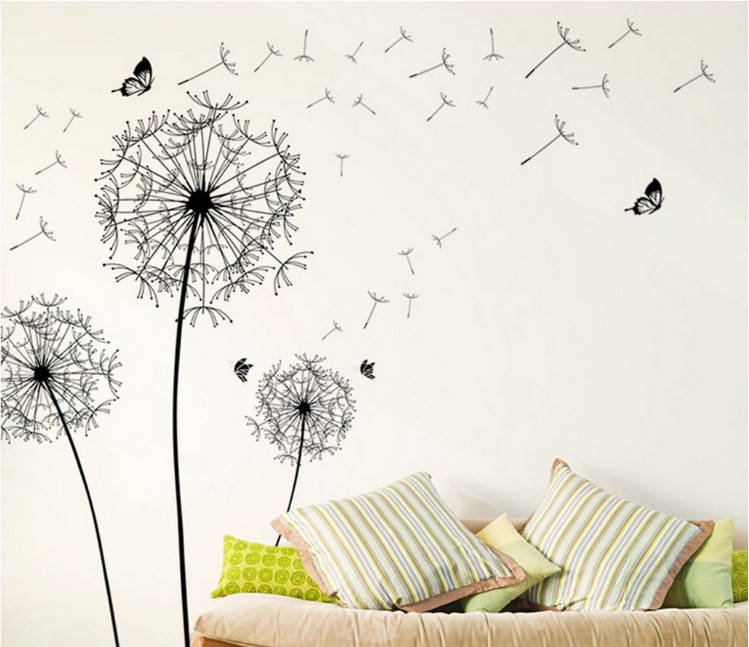 

Интерьерная виниловая наклейка на стену Одуванчики (AY834)