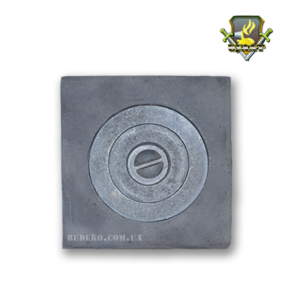 

Печная плита чугунная одноконфорочная, 410х370 (с соединением паз-гребень)