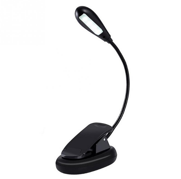 

Светильник-лампа с клипсой на 6 LED/диодов черный