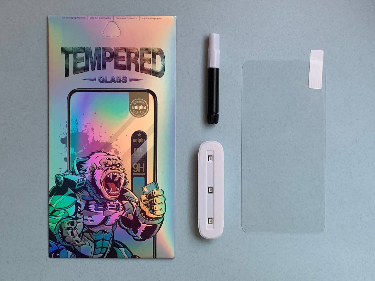 

Защитное стекло для Galaxy S10e полностью прозрачное NanoOptics UV 3D, Прозрачный