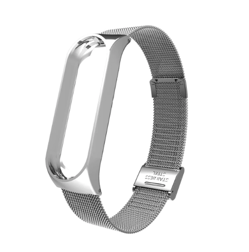 

Металлический браслет серебристый silver для фитнес трекера Xiaomi mi band 4 / 3 ремешок аксессуар замена