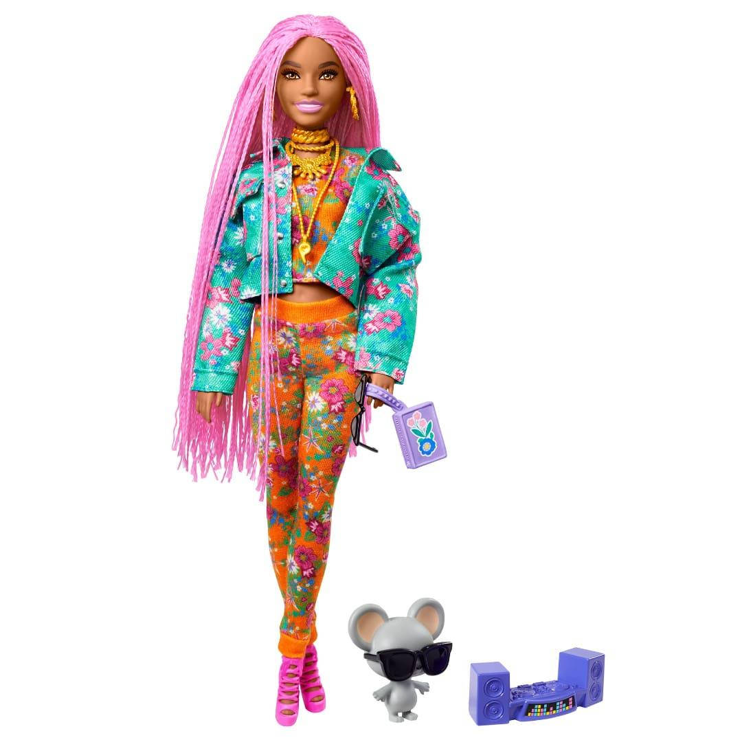 

Кукла Барби Экстра с розовыми дредами Barbie Extra in Floral-Print Jacket