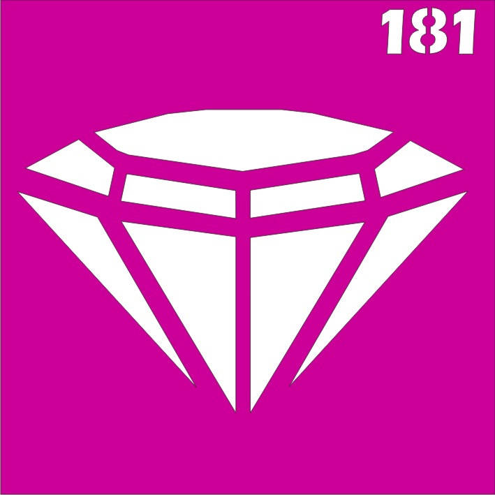 

Трафарет алмаз для био-тату хной, блеск тату Boni Kasel № 181