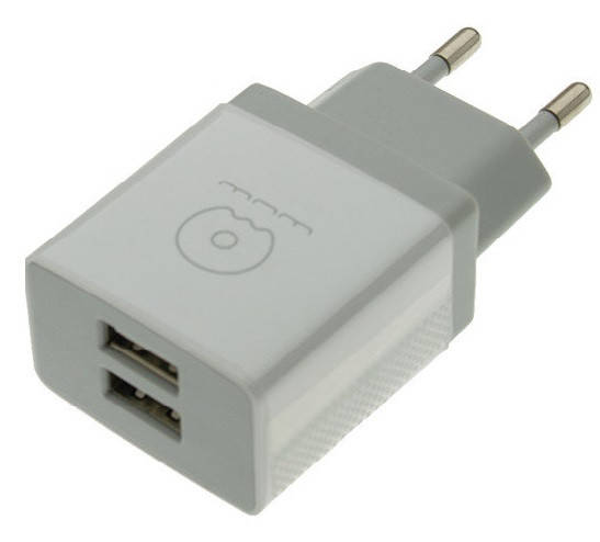 

Сетевое зарядное устройство 2.1A WUW T23 2USB белый iPhone