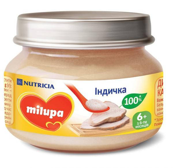 

Milupa Пюре мясное Индейка 6м+ (80г)