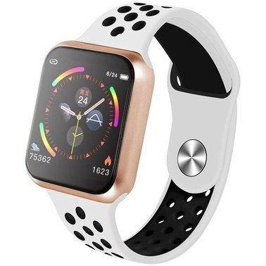 

Смарт часы Lemfo F8 с пульсометром и шагомером белые с черным золото