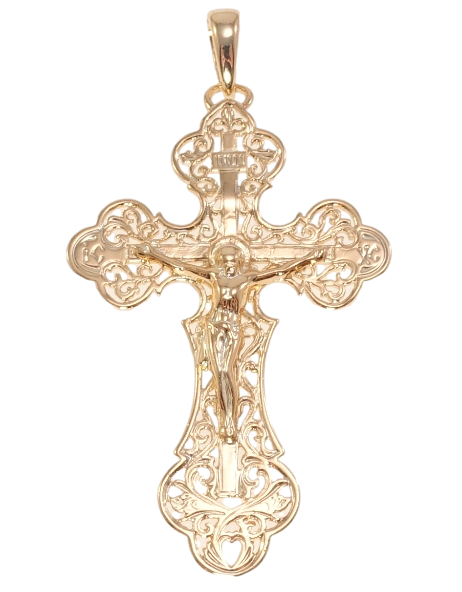 

Кулон Fallon Позолота 18К "Декоративный Крест с Распятием Спаси и Сохрани"