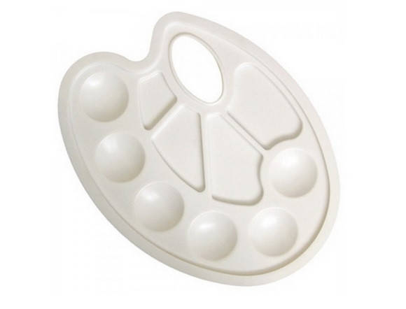 

Палитра белая пластиковая на 10 отсеков, Белый