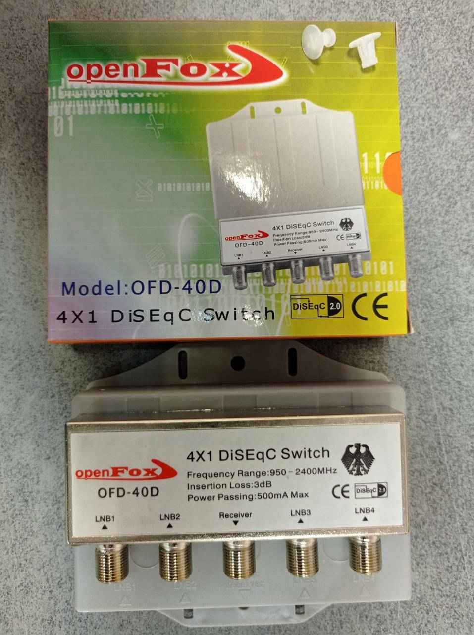 

DiSEqC Комутатор OpenFox OFD-40 D в кожусі