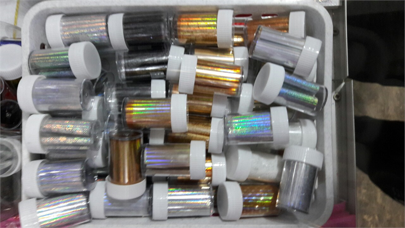 

Декор фольга в баночке.(серебро золото)