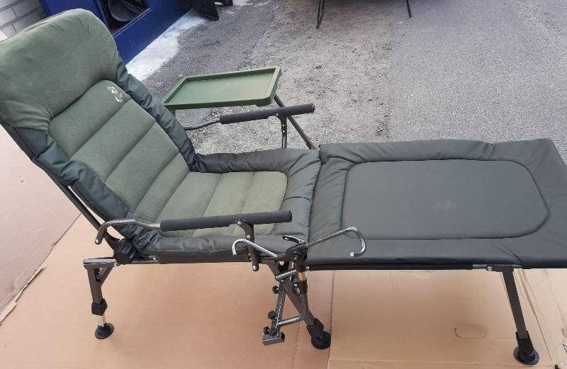 

Кресло - раскладушка карповая в комплекте Carp Elektrostatyk FK6 STP+POD., Зелёный