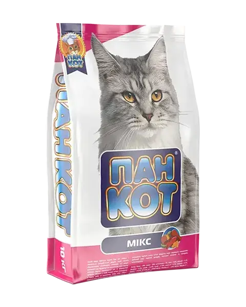 

Пан Кот — Микс, корм для кошек с содержанием рыбы, говядины, курицы