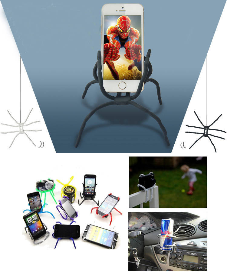 

Подставка / держатель универсальный "ПАУК" для телефона / планшета (до 8") / камеры ЧЁРНЫЙ, Черный