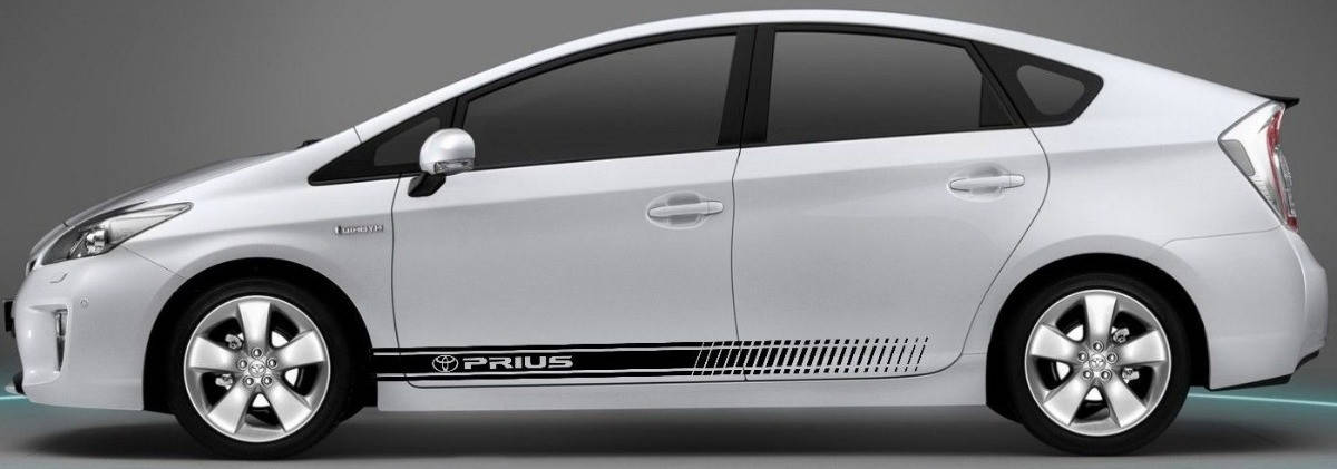 

Наклейки на авто - Тюнинг полосы "Toyota Prius " 15х200 см х 2 шт, Белый