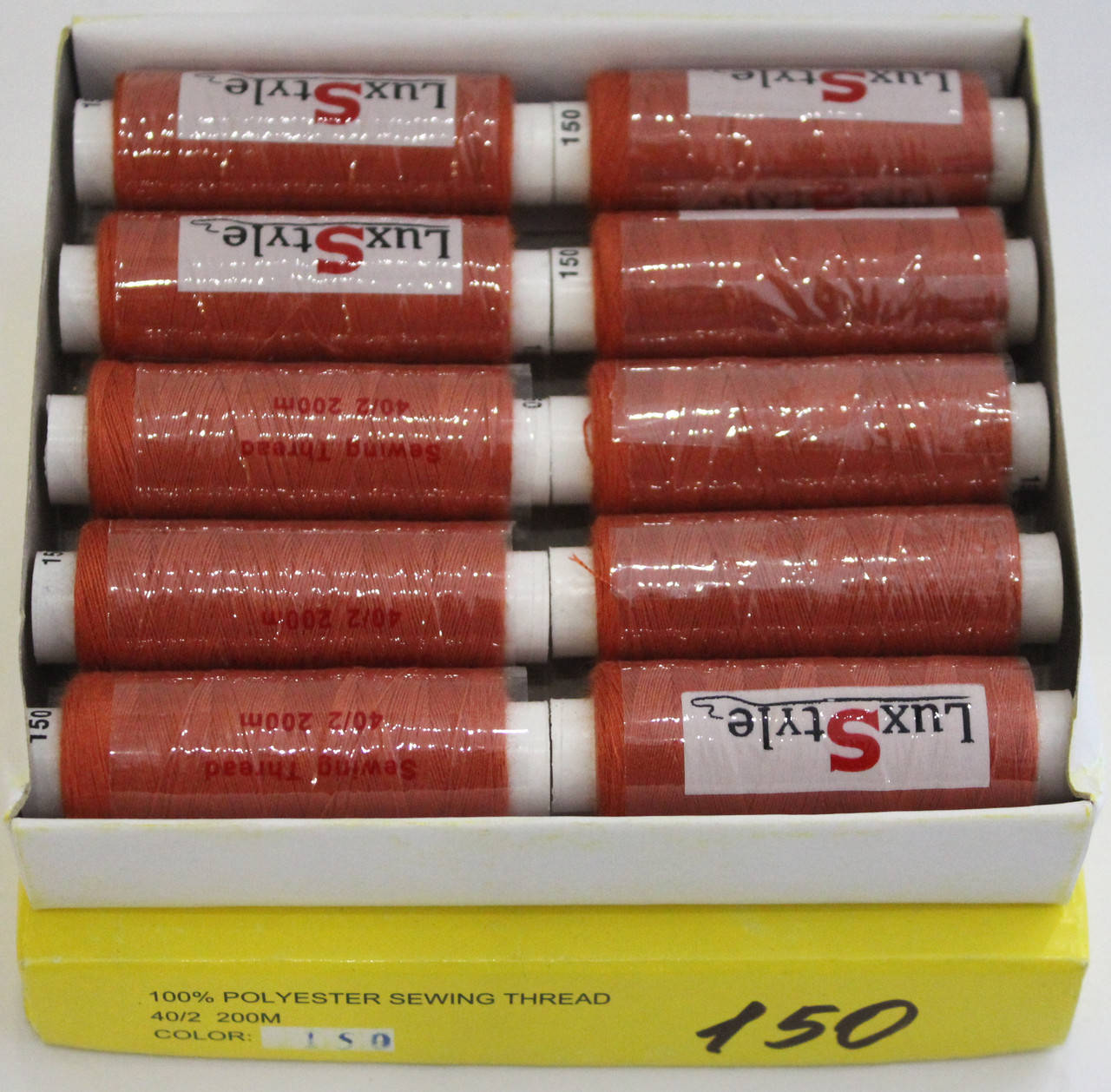 

Нитки швейные LuxStyle 40/2-200м (100% полиэстeр) №150, Разные цвета