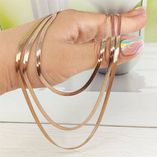 

Цепочка тройная STAINLESS STEEL 41/43/48 см медицинская сталь позолота А/В 10-0180