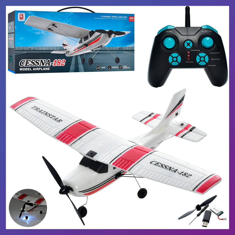 

Радиоуправляемый самолет Cessna 182 6-AXIS GYRO 2.4G для начинающих со стабилизацией BM03