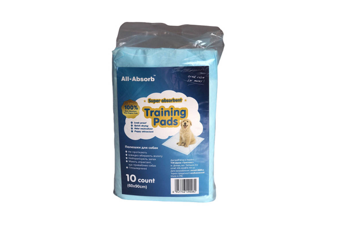 

Пеленки All-Absorb Basic для собак 60х45см, 10 шт, TRP-A05