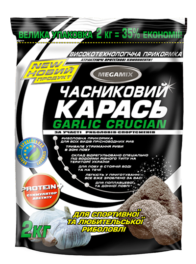 

Прикормка "Мегамикс" "Чесночный Карась" 2000г Megamix Garlic Crucian