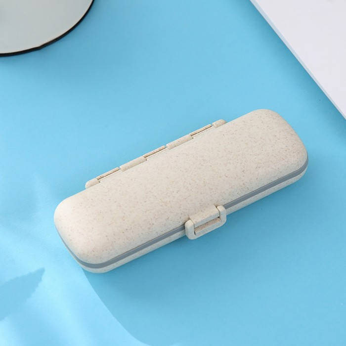 

Таблетница ECO Pillbox на 7 отделений, бежевая