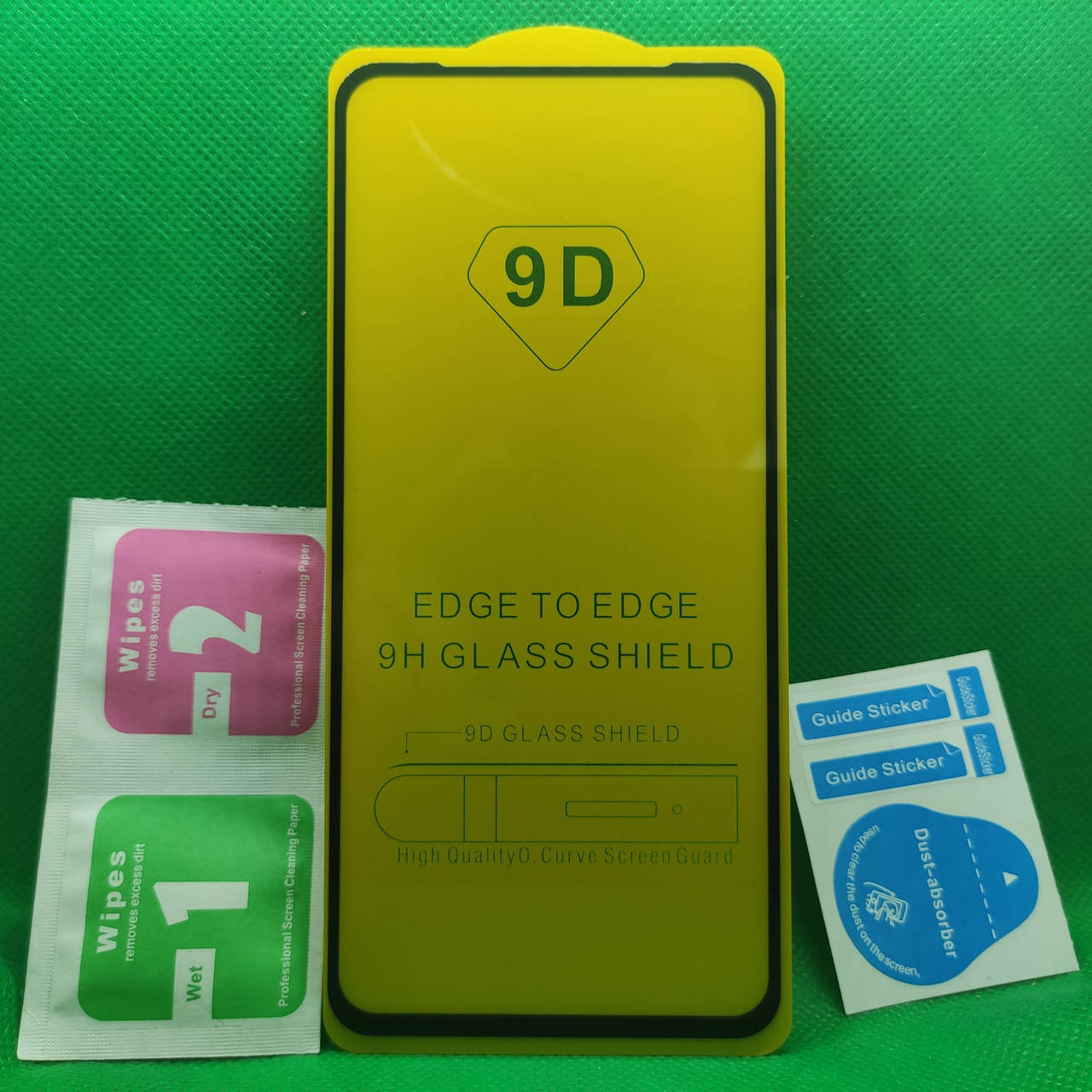 

Защитное стекло для Realme 6 Full Glue 9D 9H на весь экран телефона клей по всей поверхности, Черный