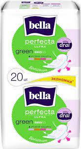 

Гігієнічні прокладки Bella Perfecta Ultra Green, 4 каплі, сітка, 20 шт