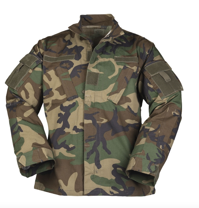 

Китель армейский полевой ACU цвет woodland материал100% хлопок рип-стоп Mil-Tec Германия