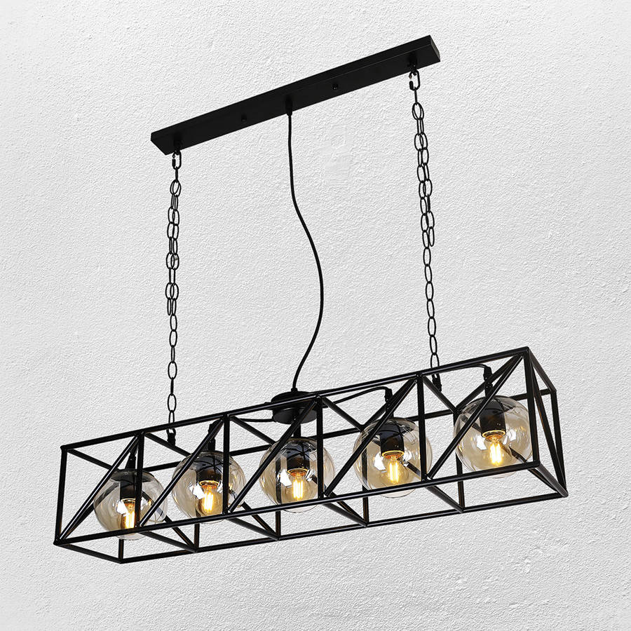 

Люстра в стиле лофт 61-CT05-5 ВК, Черный
