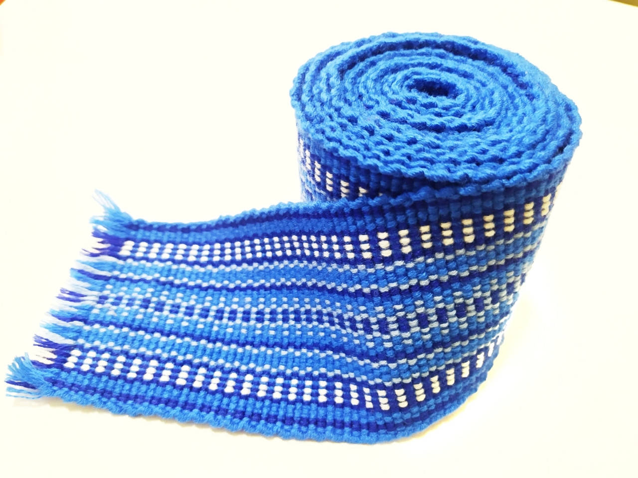 

Кушак / пояс тканый украинский синий 7см