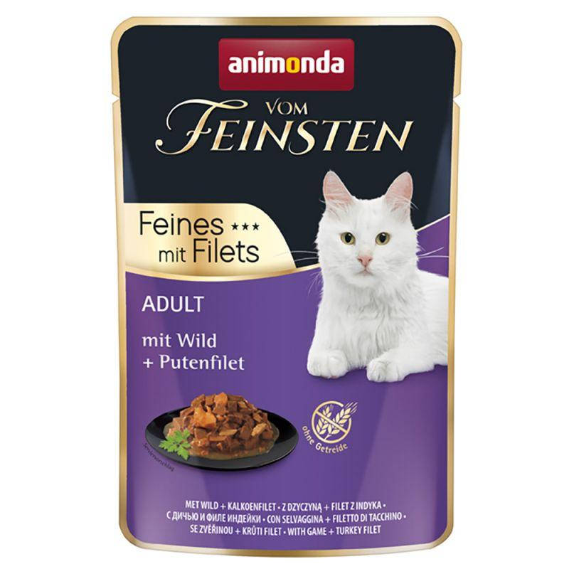 

Animonda vom feinsten adult Влажный корм для котов дичь и филе индейки 85г (пауч)
