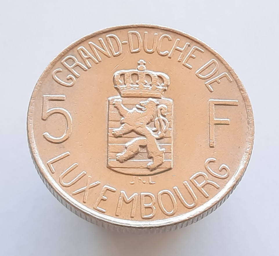 

Люксембург 5 франков 1962