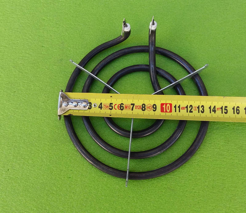 

Тэн спиралевидный "мерседес" Ø140мм / 1000 W из нержавейки (3 витка с перемычкой) для китайских электроплит