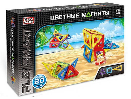 

Конструктор магнитный MHZ Play Smart 2467, Разные цвета