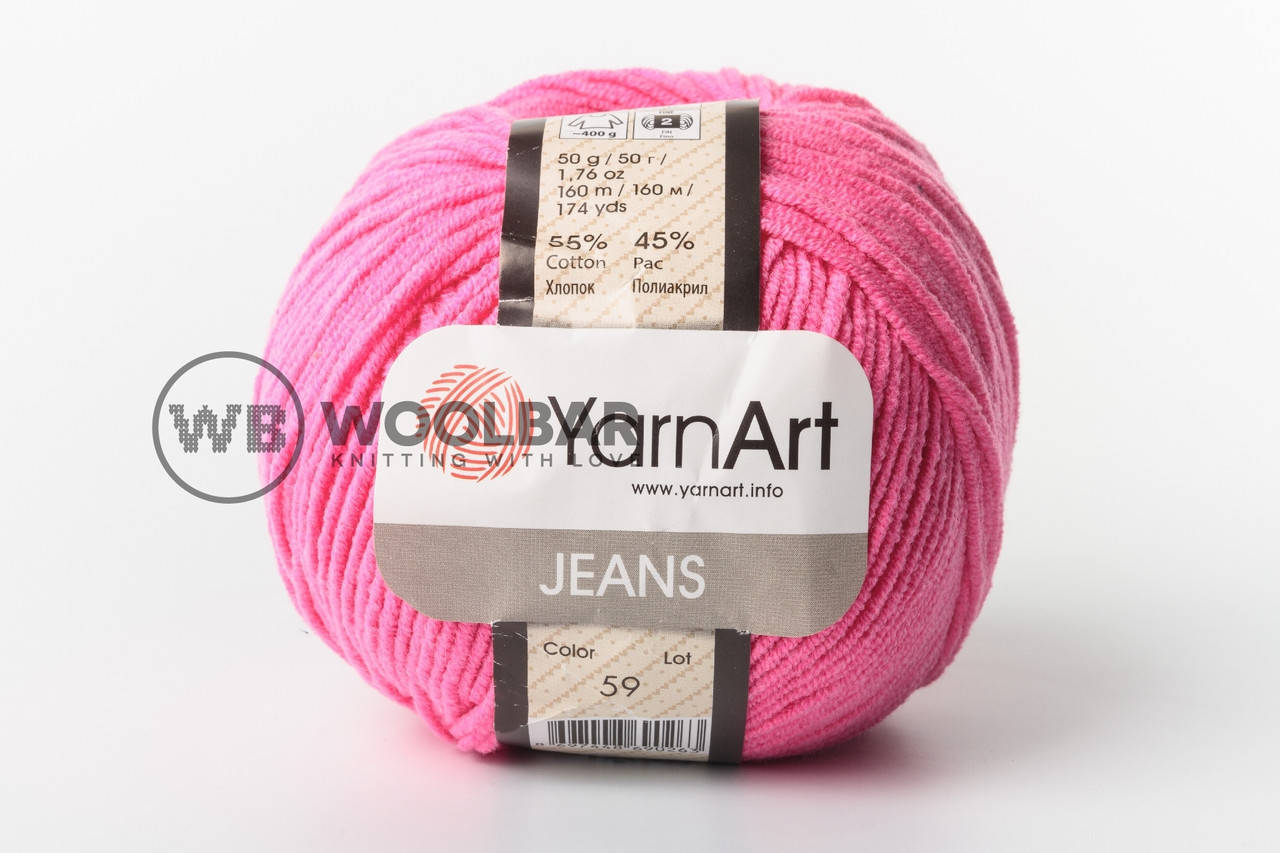 

Пряжа YarnArt Jeans 59 ядовитый розовый