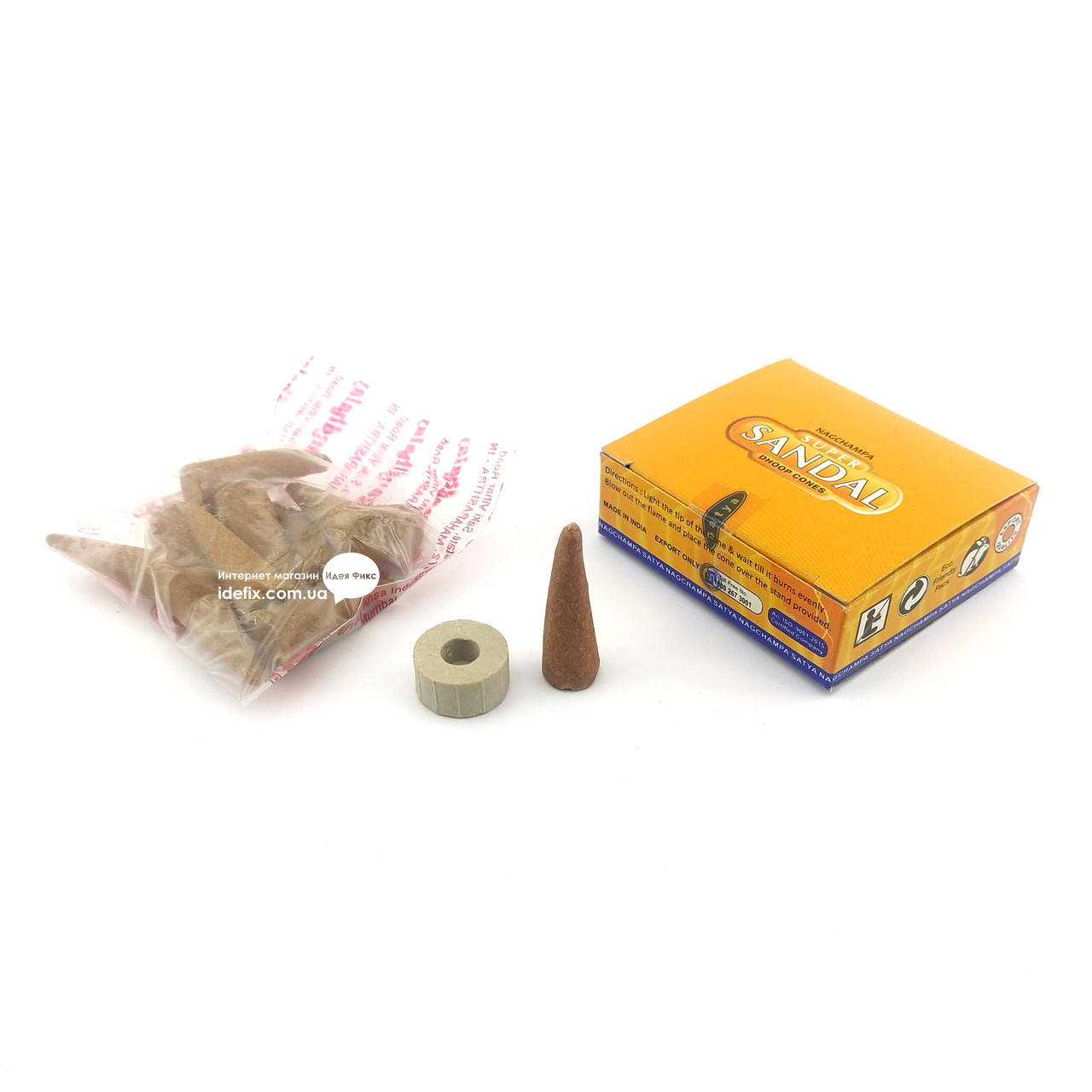 

Благовоние Super Sandal dhoop cones Satya 12шт/уп. Арома-конусы Супер Сандал (33792)