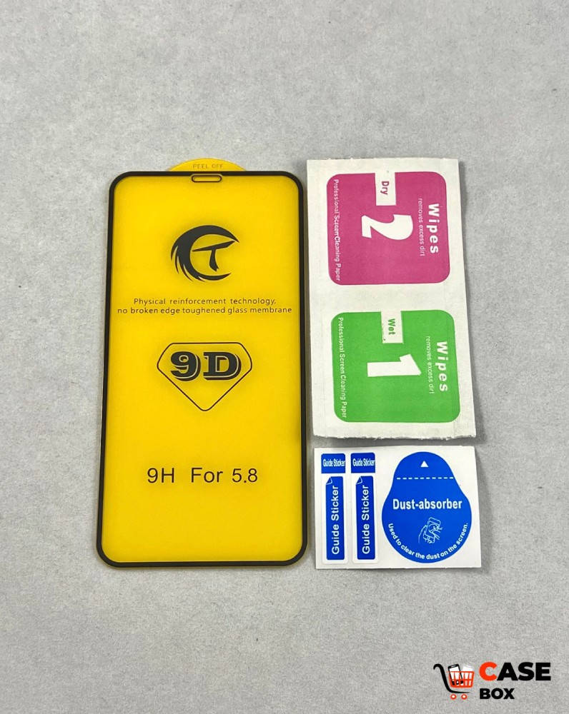 

Защитное 9D стекло для iPhone 11 Pro / X / Xs, Черный